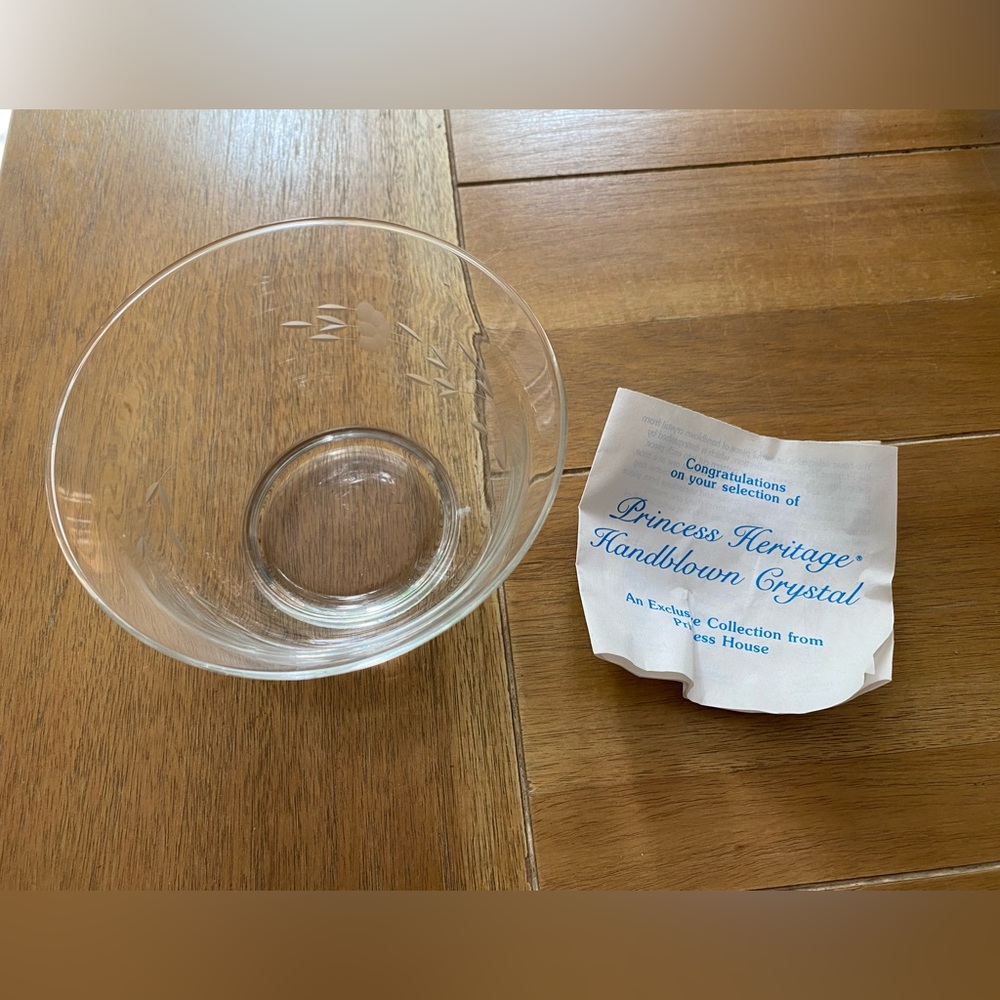 Princess House Heritage Crystal Floral Small Bowl